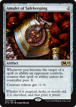 Amulet of Safekeeping (Magic 2019 Core Set) Damaged / Poor