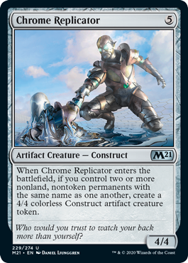 Chrome Replicator (Magic 2021 Core Set) Light Play
