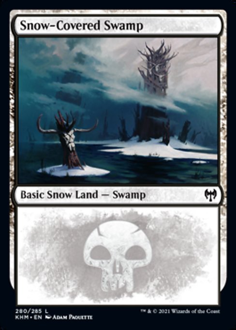 Snow-Covered Swamp (280) (Kaldheim) Near Mint Foil