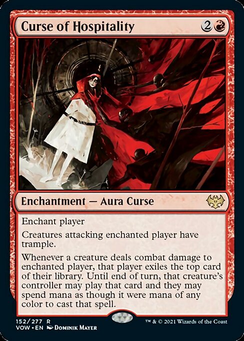Curse of Hospitality (Innistrad: Crimson Vow) Medium Play Foil