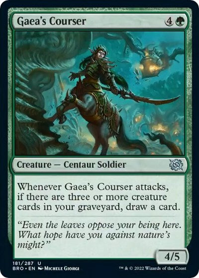 Gaea's Courser (The Brothers' War) Near Mint Foil