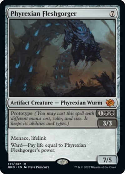 Phyrexian Fleshgorger (The Brothers' War) Medium Play Foil