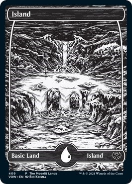 Island (Moonlit Land) (Foil Etched) (Promos: WPN and Gateway) Light Play Foil