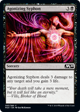 Agonizing Syphon (Magic 2020 Core Set) Medium Play