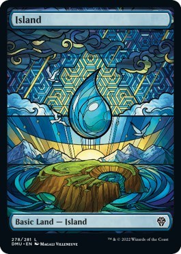 Island (Showcase) (Dominaria United) Light Play Foil