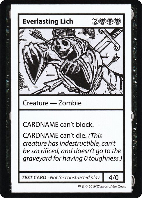 Everlasting Lich (No PW Symbol) (Mystery Booster Test Print 2021) Near Mint