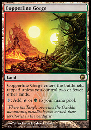 Copperline Gorge (Scars of Mirrodin) Medium Play Foil