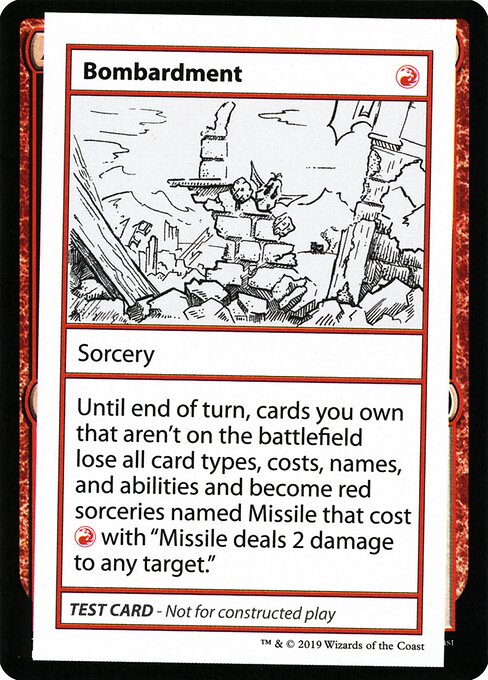 Bombardment (No PW Symbol) (Mystery Booster Test Print 2021) Medium Play