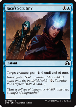 Jace's Scrutiny (Shadows Over Innistrad) Light Play