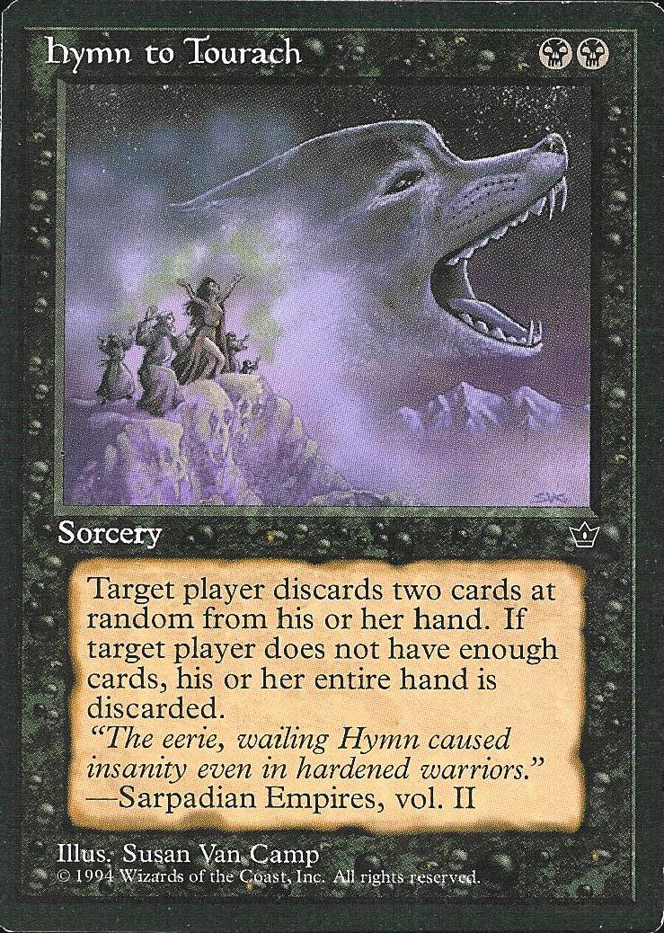 Hymn to Tourach (4) (Fallen Empires) Medium Play