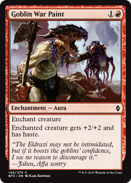 Goblin War Paint (Battle for Zendikar) Light Play