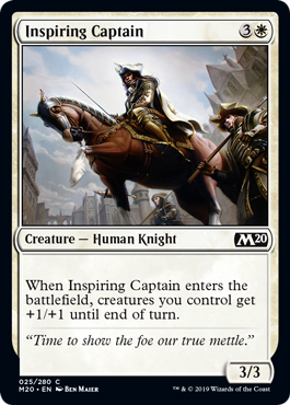 Inspiring Captain (Magic 2020 Core Set) Medium Play