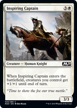 Inspiring Captain (Magic 2020 Core Set) Near Mint