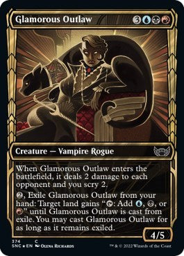 Glamorous Outlaw (Gilded Foil) (Streets of New Capenna) Near Mint Foil