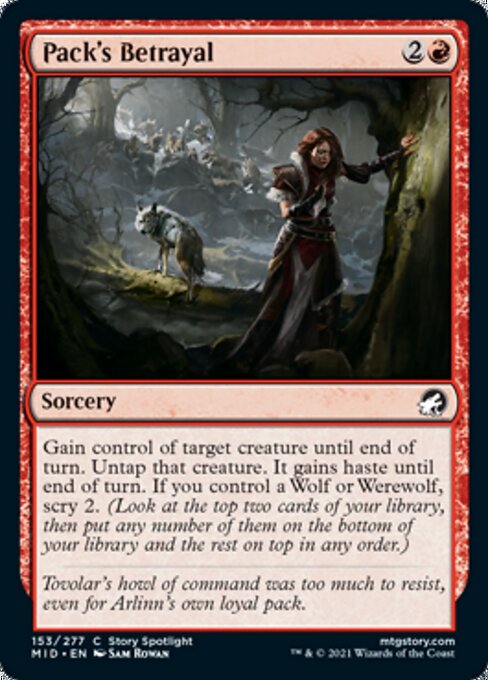 Pack's Betrayal (Innistrad: Midnight Hunt) Near Mint Foil