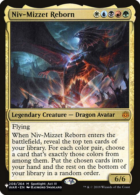 Niv-Mizzet Reborn (The List) Light Play
