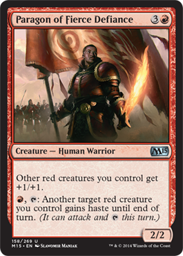 Paragon of Fierce Defiance (Magic 2015 Core Set) Light Play