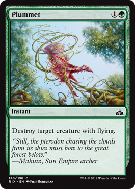 Plummet (Rivals of Ixalan) Near Mint