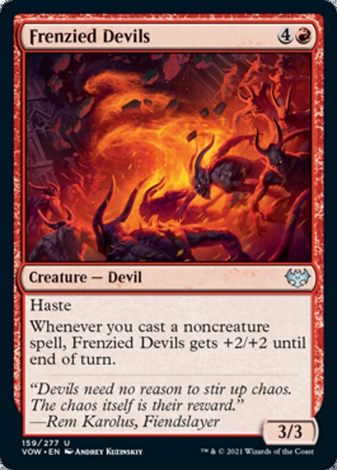 Frenzied Devils (Innistrad: Crimson Vow) Near Mint Foil