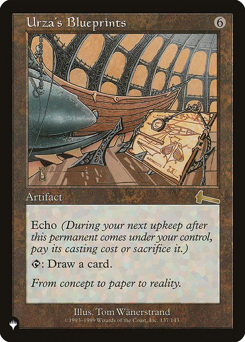 Urza's Blueprints (The List) Light Play