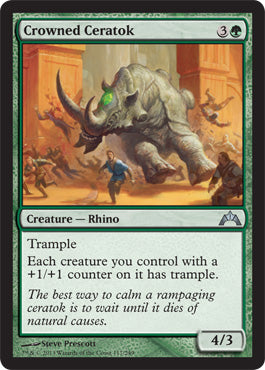 Crowned Ceratok (Gatecrash) Light Play Foil