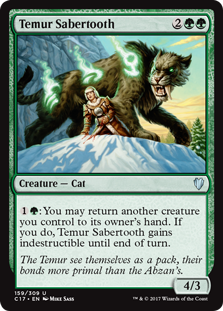Temur Sabertooth (Commander 2017) Light Play