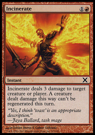 Incinerate (10th Edition) Heavy Play