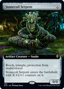 Stonecoil Serpent (Extended Art) (Throne of Eldraine) Near Mint Foil