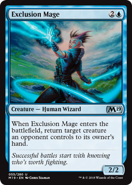 Exclusion Mage (Magic 2019 Core Set) Medium Play