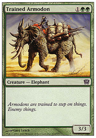 Trained Armodon (9th Edition) Medium Play