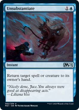 Unsubstantiate (Magic 2021 Core Set) Medium Play
