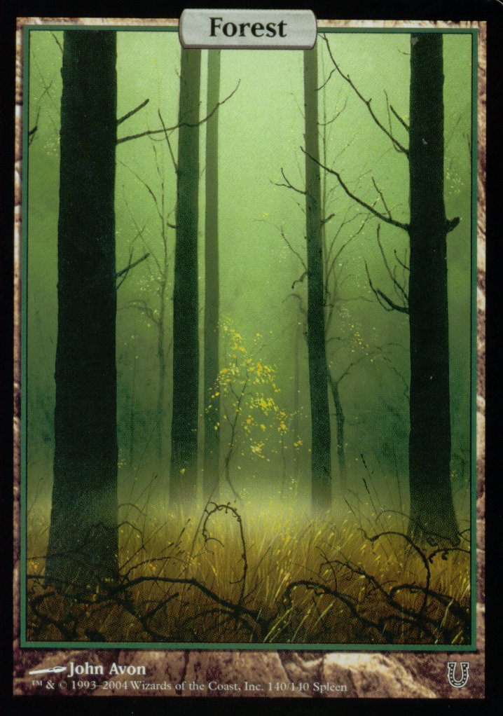 Forest (140) (Unhinged) Medium Play Foil