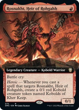 Rosnakht, Heir of Rohgahh (Extended Art) (Commander: Dominaria United) Light Play