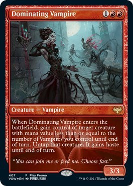 Dominating Vampire (Promos: Play) Near Mint Foil