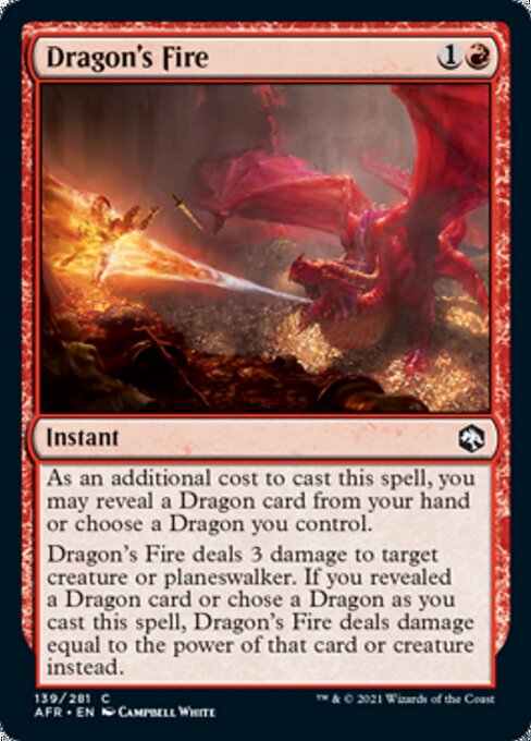 Dragon's Fire (Adventures in the Forgotten Realms) Near Mint Foil