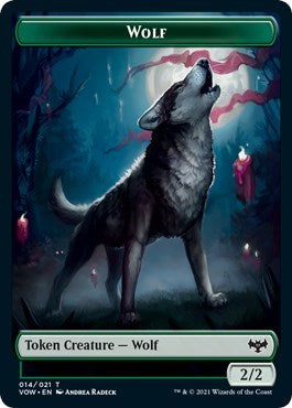 Wolf Token (014) (Innistrad: Crimson Vow) Light Play