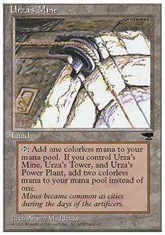 Urza's Mine (Pulley) (Chronicles) Light Play