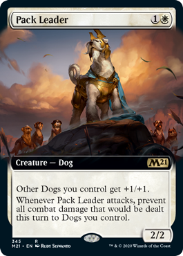 Pack Leader (Extended Art) (Magic 2021 Core Set) Light Play