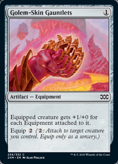 Golem-Skin Gauntlets (Double Masters) Light Play