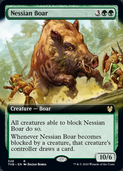 Nessian Boar (Extended Art) (Theros Beyond Death) Light Play