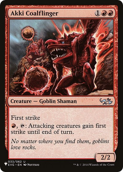 Akki Coalflinger (The List) Near Mint