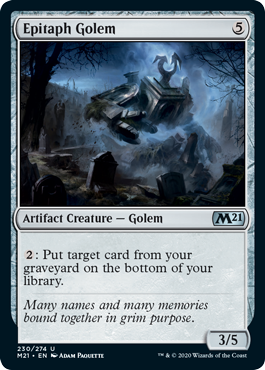 Epitaph Golem (Magic 2021 Core Set) Near Mint