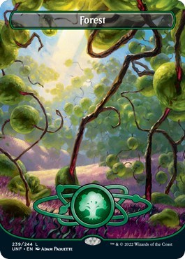 Forest (239) (Borderless) (Unfinity) Light Play