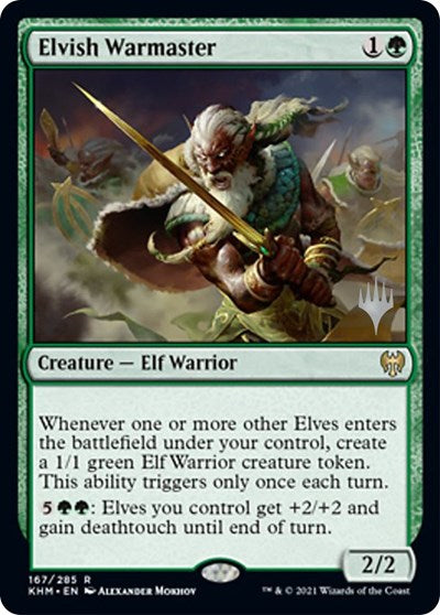 Elvish Warmaster (Promo Pack: Kaldheim) Light Play