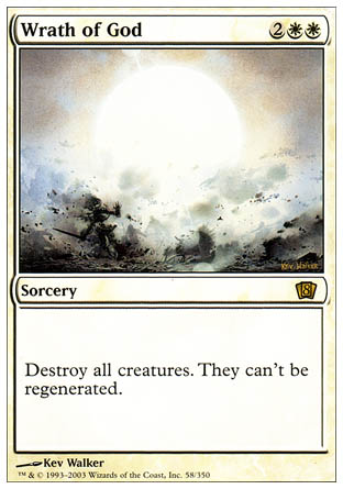 Wrath of God (8th Edition) Heavy Play Foil