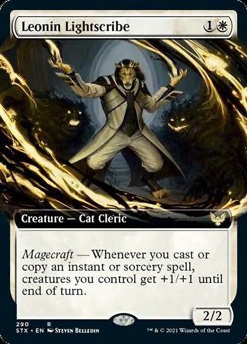 Leonin Lightscribe (Extended Art) (Strixhaven) Light Play
