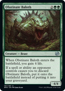Obstinate Baloth (The Brothers' War) Near Mint Foil