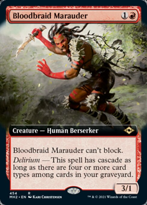Bloodbraid Marauder (Extended Art) (Modern Horizons 2) Light Play