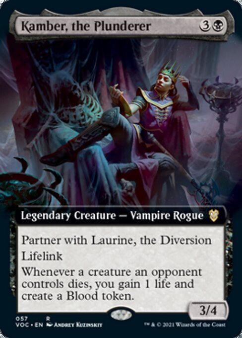 Kamber, the Plunderer (Extended Art) (Commander 2021 Crimson Vow) Near Mint
