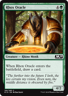 Rhox Oracle (Magic 2019 Core Set) Medium Play